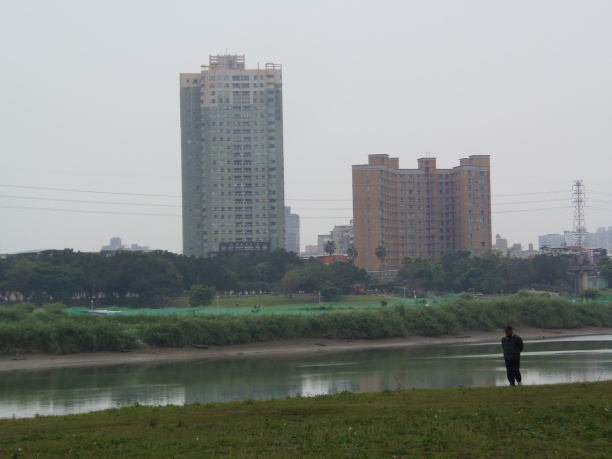 Buildings across Hsin-Tian River outside Treasure Hill